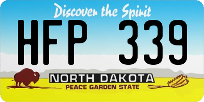 ND license plate HFP339
