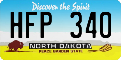 ND license plate HFP340