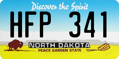 ND license plate HFP341