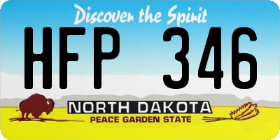 ND license plate HFP346