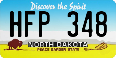 ND license plate HFP348