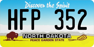 ND license plate HFP352