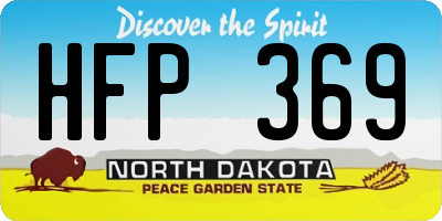ND license plate HFP369
