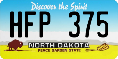 ND license plate HFP375