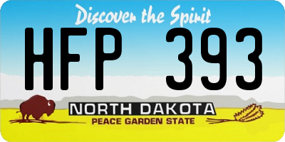 ND license plate HFP393