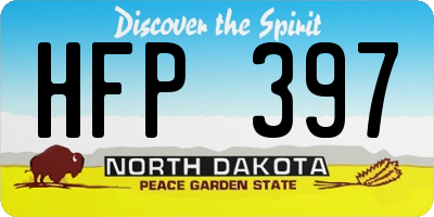 ND license plate HFP397