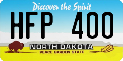 ND license plate HFP400