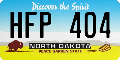 ND license plate HFP404