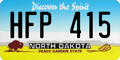 ND license plate HFP415