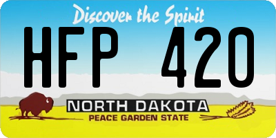 ND license plate HFP420