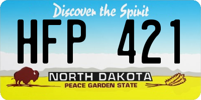 ND license plate HFP421