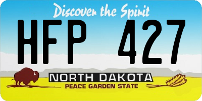 ND license plate HFP427