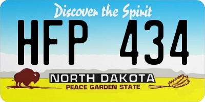 ND license plate HFP434