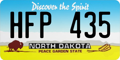 ND license plate HFP435
