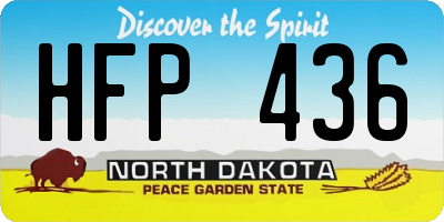 ND license plate HFP436