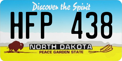 ND license plate HFP438
