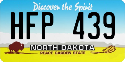 ND license plate HFP439