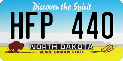ND license plate HFP440