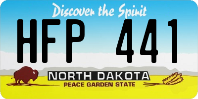 ND license plate HFP441