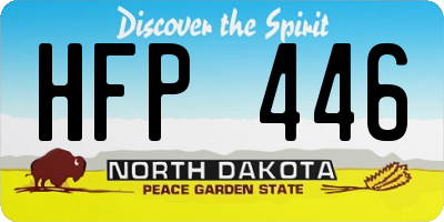 ND license plate HFP446
