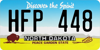 ND license plate HFP448
