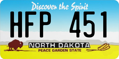 ND license plate HFP451