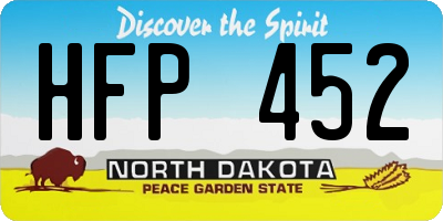ND license plate HFP452