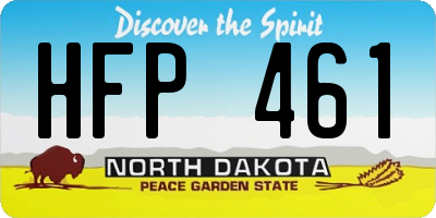 ND license plate HFP461