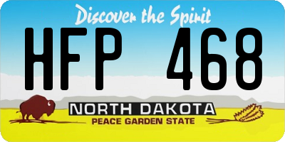 ND license plate HFP468