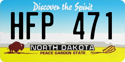ND license plate HFP471