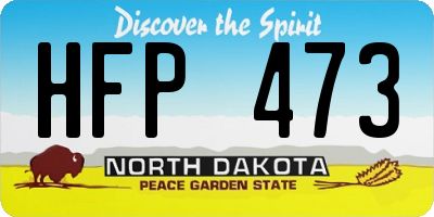 ND license plate HFP473