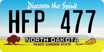 ND license plate HFP477