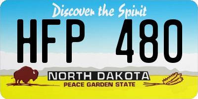ND license plate HFP480