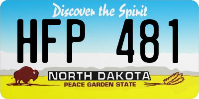 ND license plate HFP481