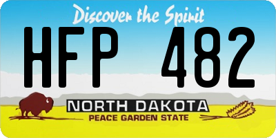 ND license plate HFP482