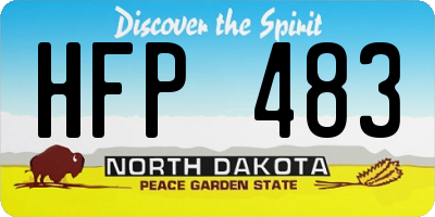 ND license plate HFP483
