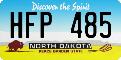 ND license plate HFP485