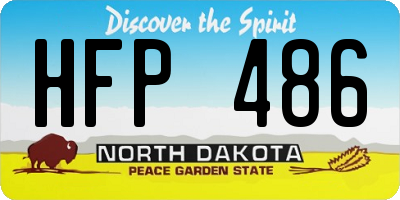 ND license plate HFP486