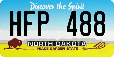 ND license plate HFP488