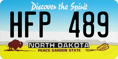 ND license plate HFP489