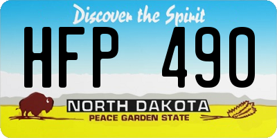 ND license plate HFP490