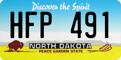 ND license plate HFP491