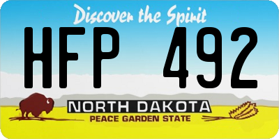 ND license plate HFP492