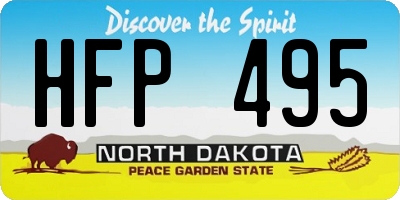 ND license plate HFP495