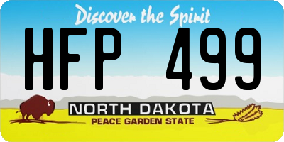 ND license plate HFP499