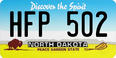 ND license plate HFP502