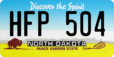 ND license plate HFP504