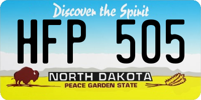 ND license plate HFP505