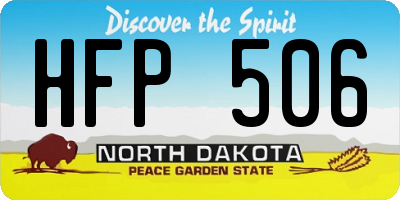 ND license plate HFP506