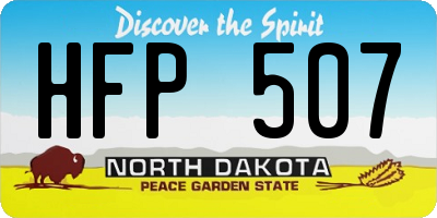 ND license plate HFP507